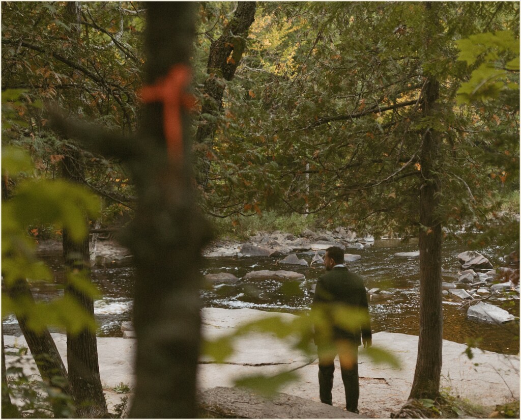 sunrise waterfall elopement in the upper peninsula