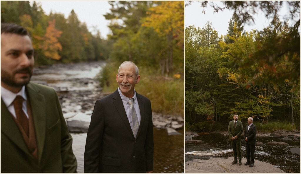 sunrise waterfall elopement in the upper peninsula