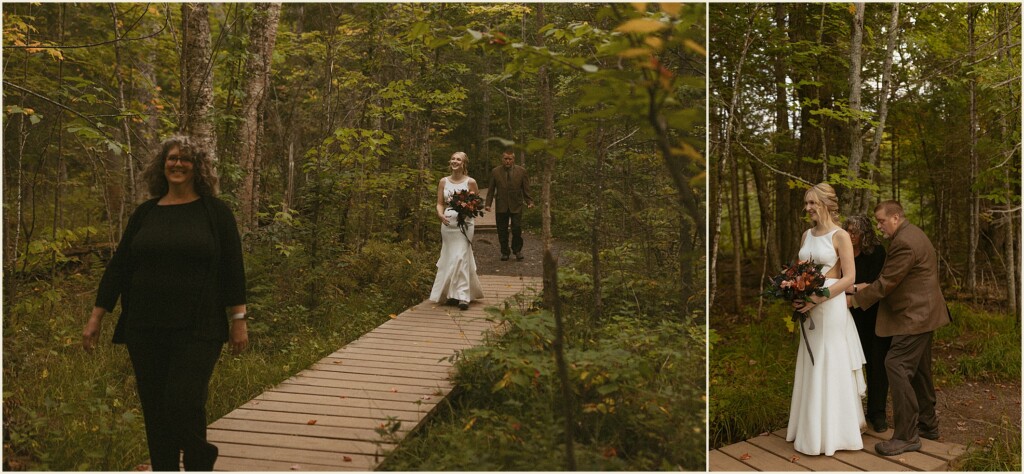 sunrise waterfall elopement in the upper peninsula