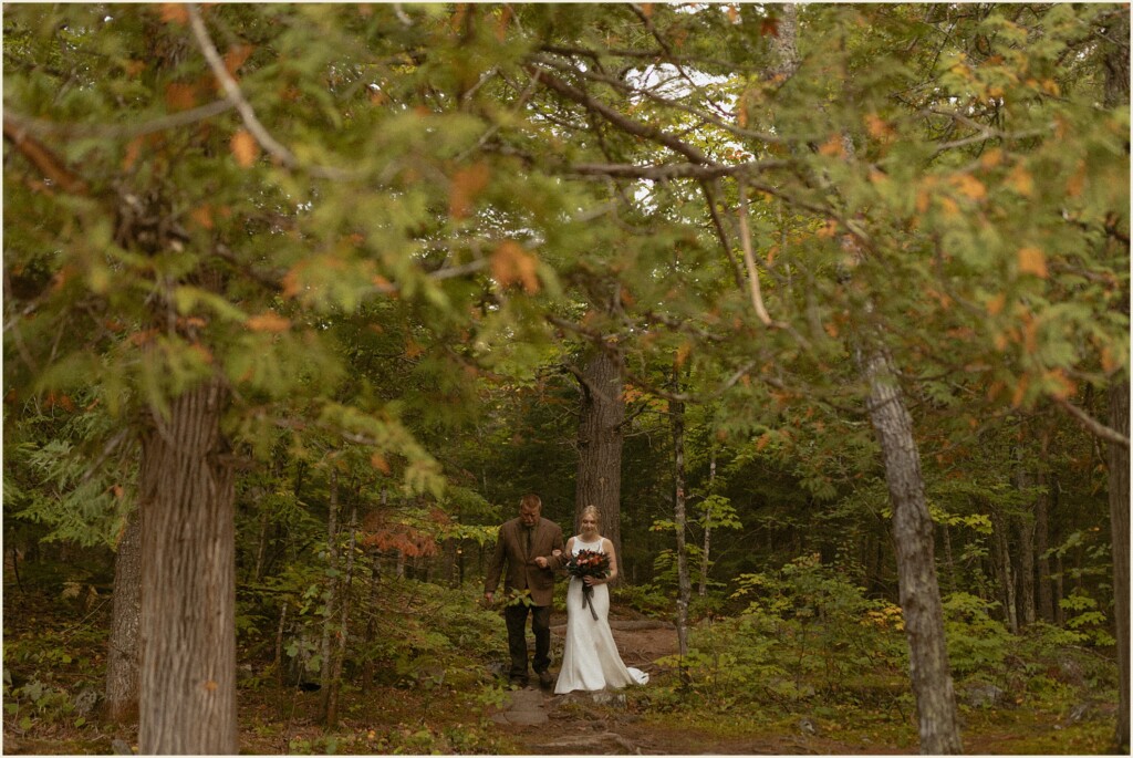sunrise waterfall elopement in the upper peninsula