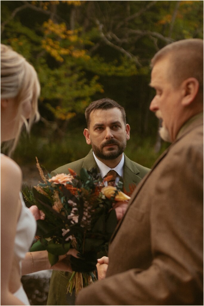 sunrise waterfall elopement in the upper peninsula