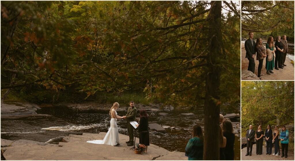 sunrise waterfall elopement in the upper peninsula