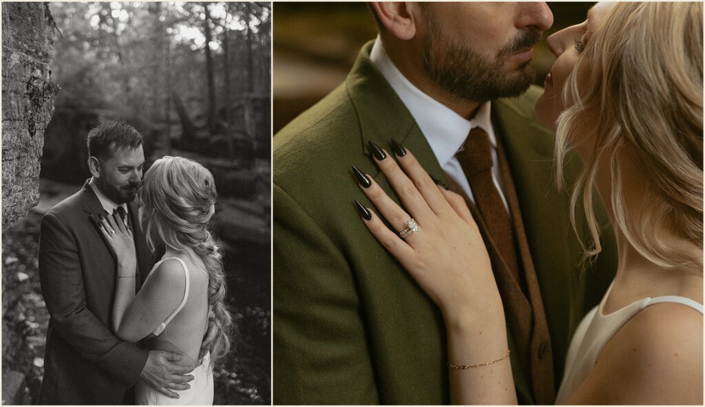 sunrise waterfall elopement in the upper peninsula
