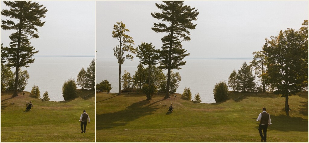sunrise waterfall elopement in the upper peninsula