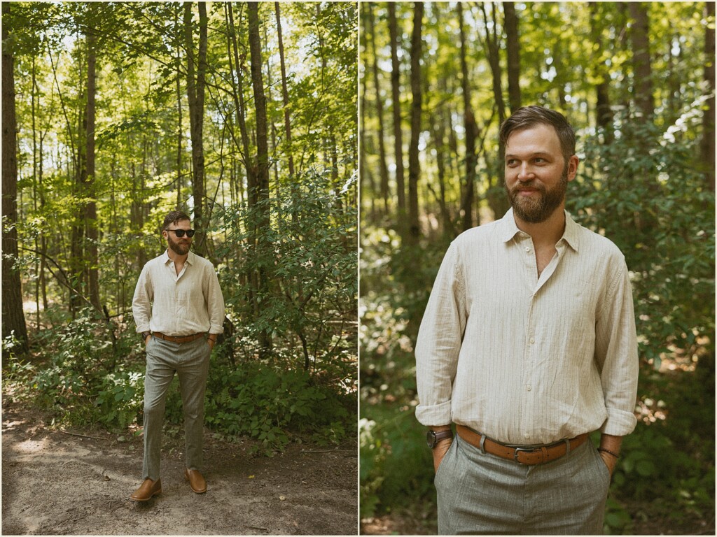 Michigan adventure elopement on the river