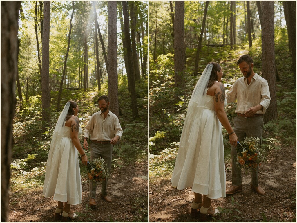 Michigan adventure elopement on the river