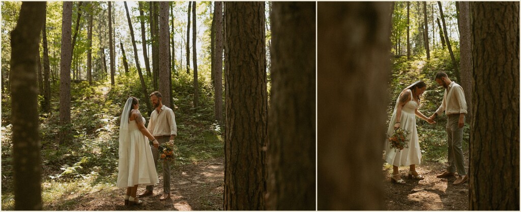 Michigan adventure elopement on the river