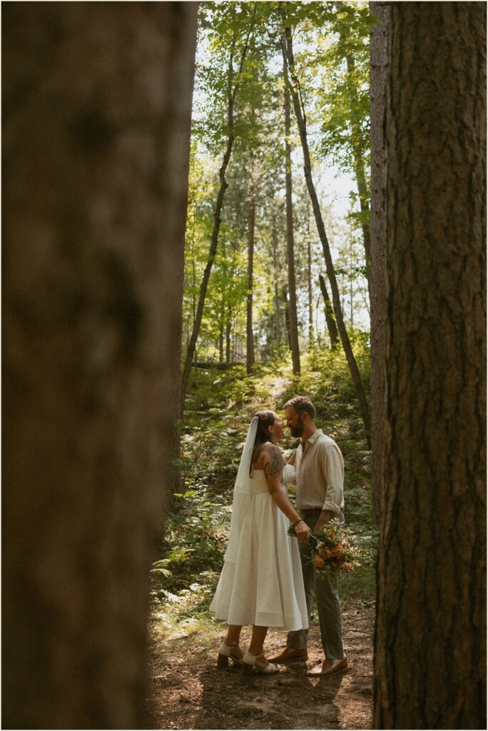 Michigan adventure elopement on the river