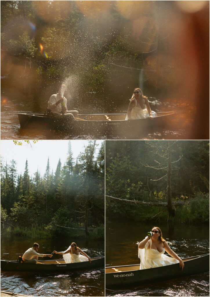 Michigan adventure elopement on the river