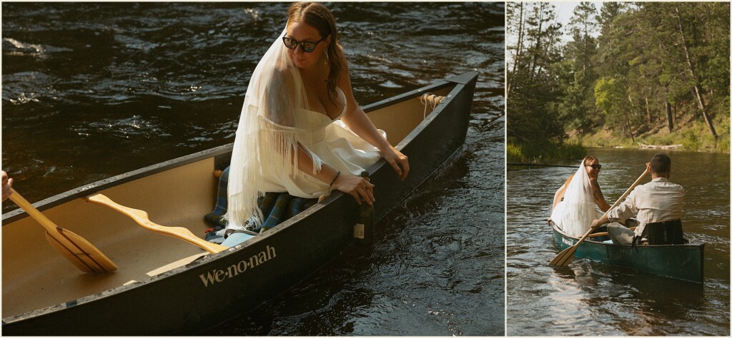 Michigan adventure elopement on the river