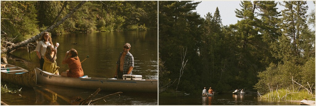Michigan adventure elopement on the river