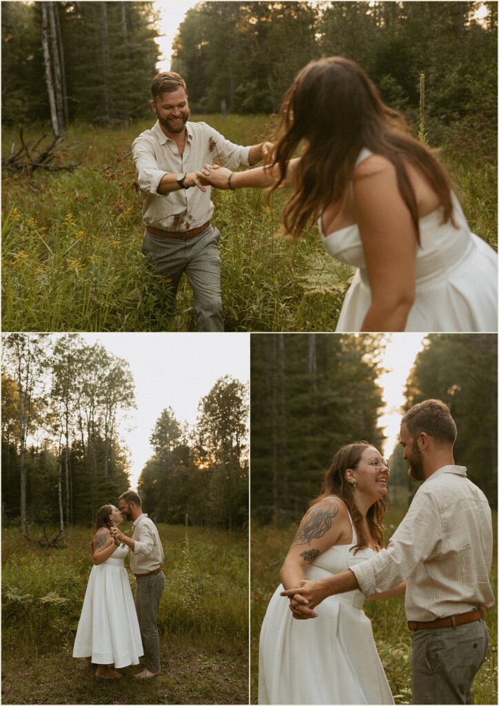 Michigan adventure elopement on the river