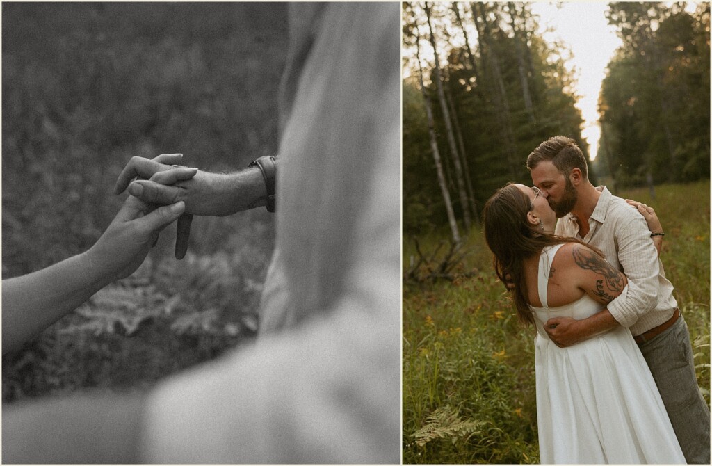 Michigan adventure elopement on the river
