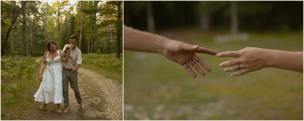 Michigan adventure elopement on the river