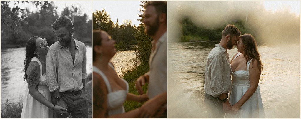 Michigan adventure elopement on the river