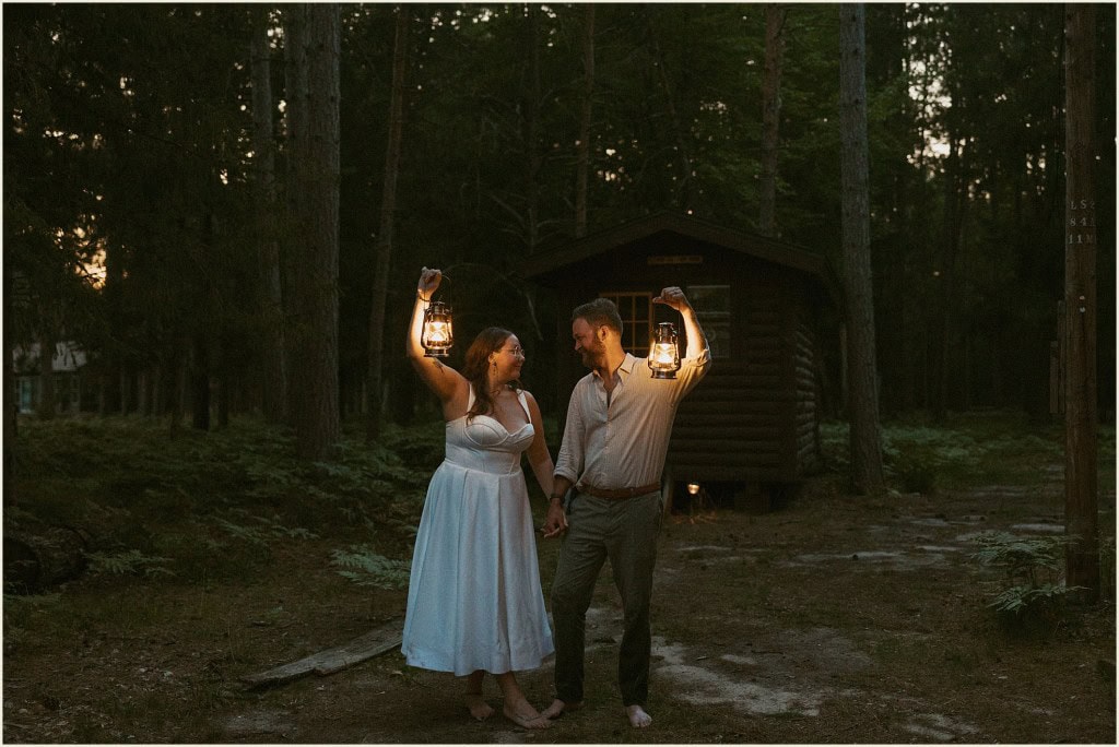Michigan adventure elopement on the river
